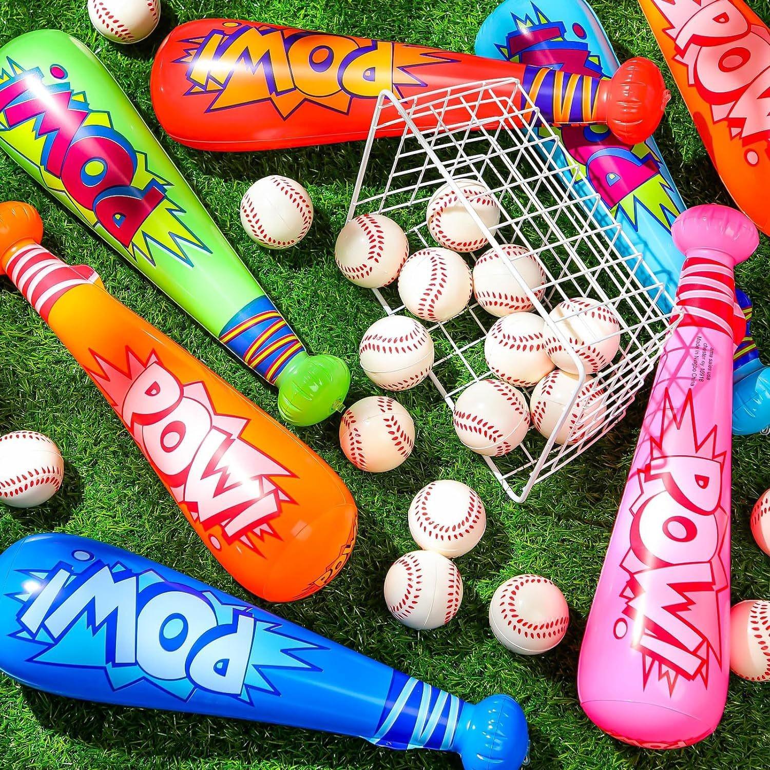 5pcs Inflatable Baseball Bat Party Props, Inflatable Cheer Bats for Sports Events, World Cup Support Inflatable Bats, Fun Party Accessories