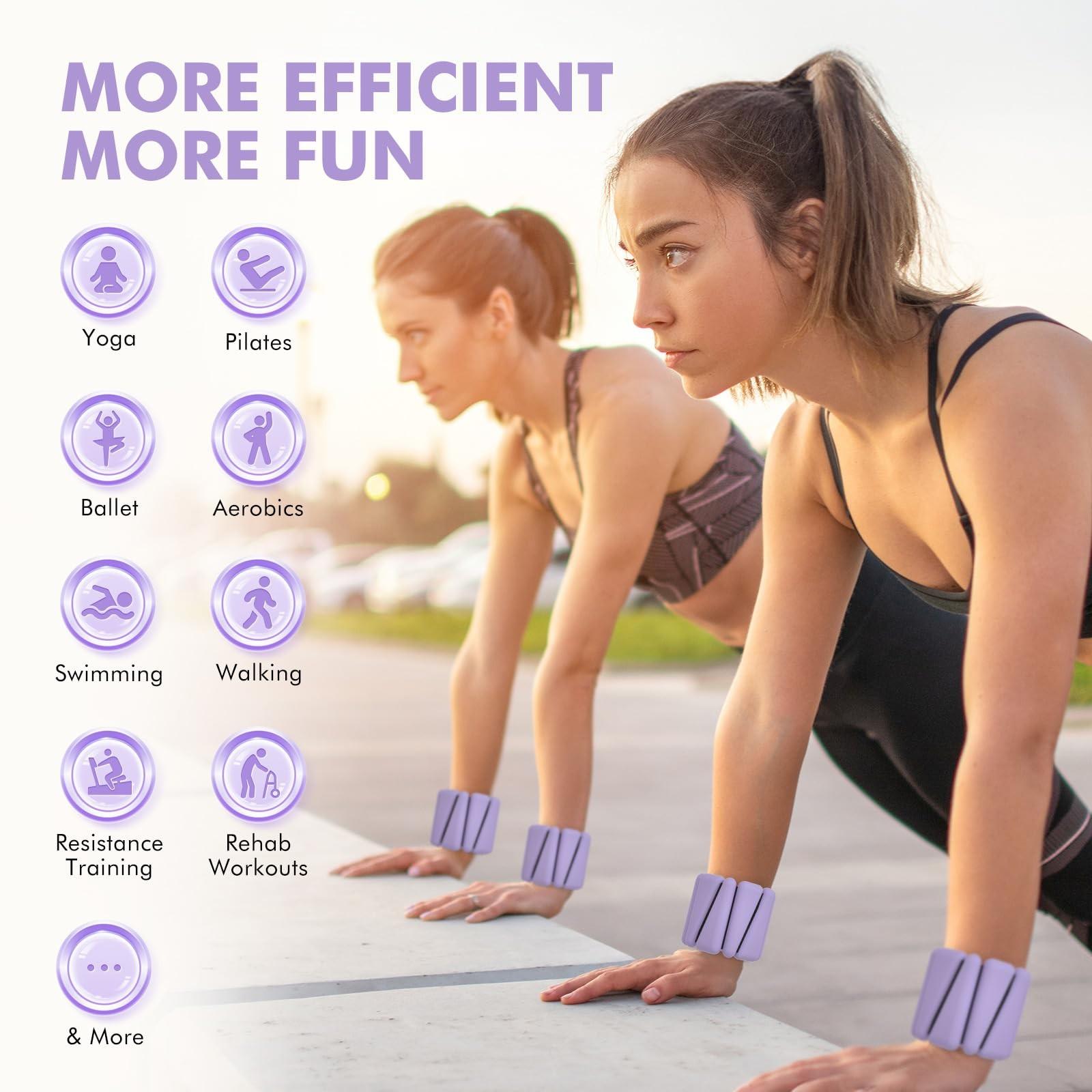 Wrist Weights, Ankle Weights for Women Men, Adjustable Wrist Weighted Bracelet for Home Gym Workout, Running, Yoga, Exercise, Strength Training