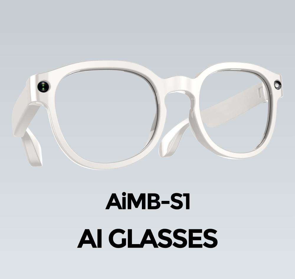 2026 New AIMB-S1 All-in-One AI Smart Camera Glasses, 1080P HD EIS Anti-Shake Video, AI Image Recognition & Voice Control, Bluetooth Audio Calls, Wi-Fi Transfer, Magnetic Charging, Lightweight Wearable Glasses for Travel, Sports & Daily Outdoor Use