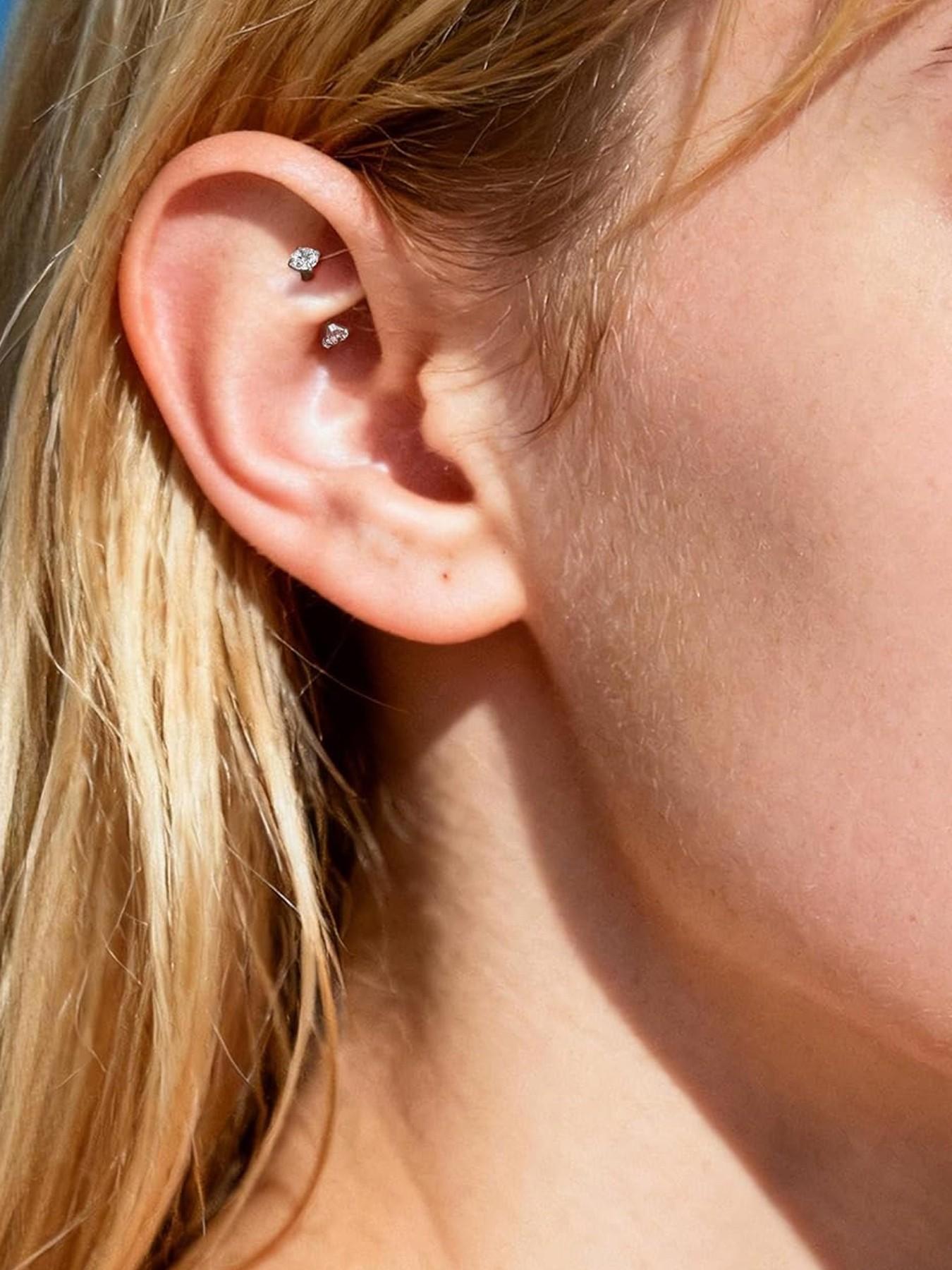 3pcs/set Elegant Rook Piercing Jewelry 16G Internally Threaded Eyebrow Rings Vertical Labret Lip Rings 316L Stainless Steel Curved Barbell Cartilage Rook Daith Earring Butterfly Flower Waterdrop Cubic Zirconia Body Piercing Jewelry for Women Men Daily Wea