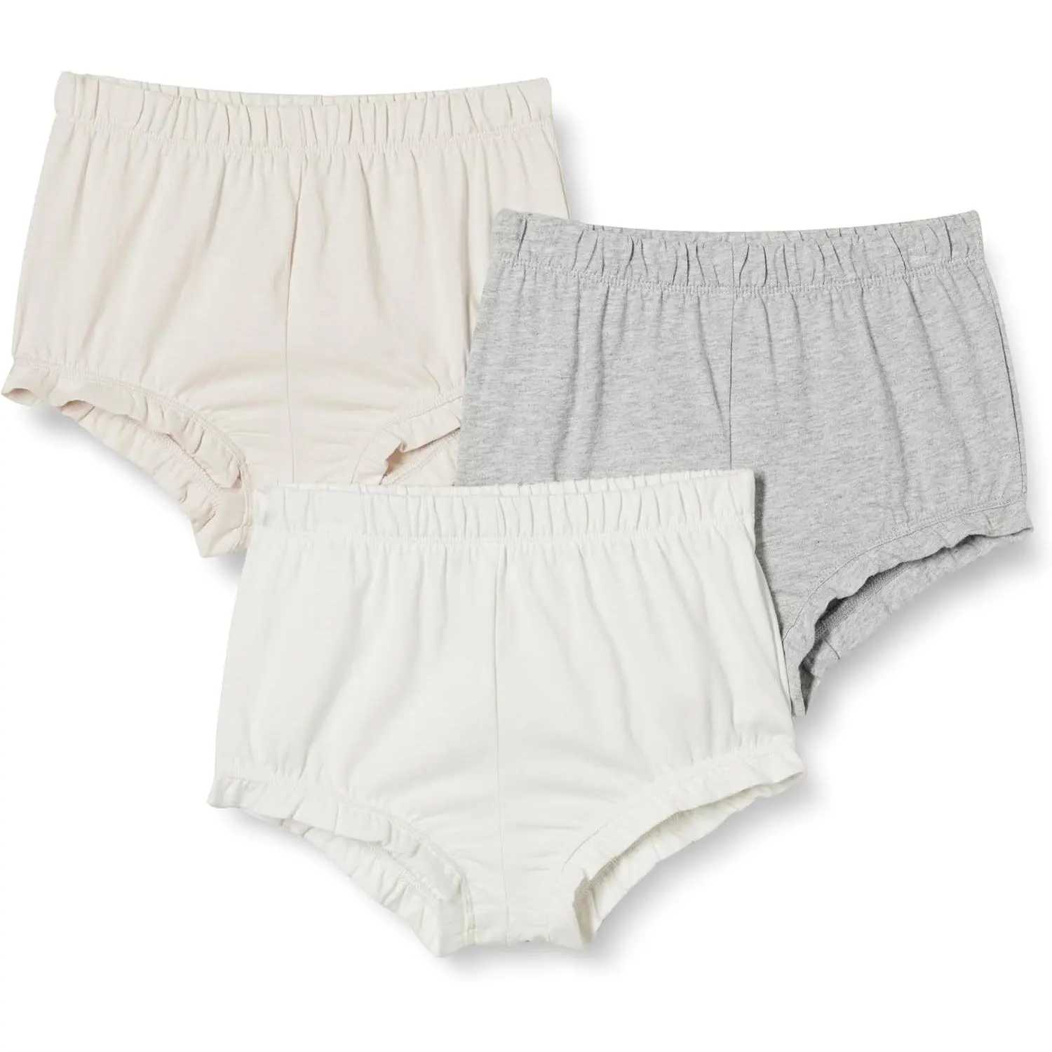 Toddler & Baby Girls' Cotton Bloomer Shorts with Elastic Waist, Pull-On, Pack of 3Gift