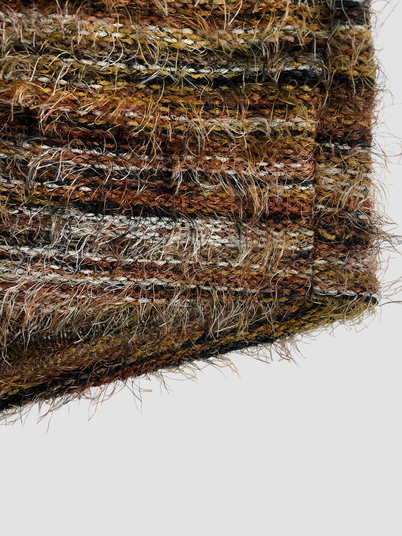 Y2K Aesthetic Casual One-Shoulder Metallic Accent Crop Top & Vintage Fringe Tweed Shorts Set