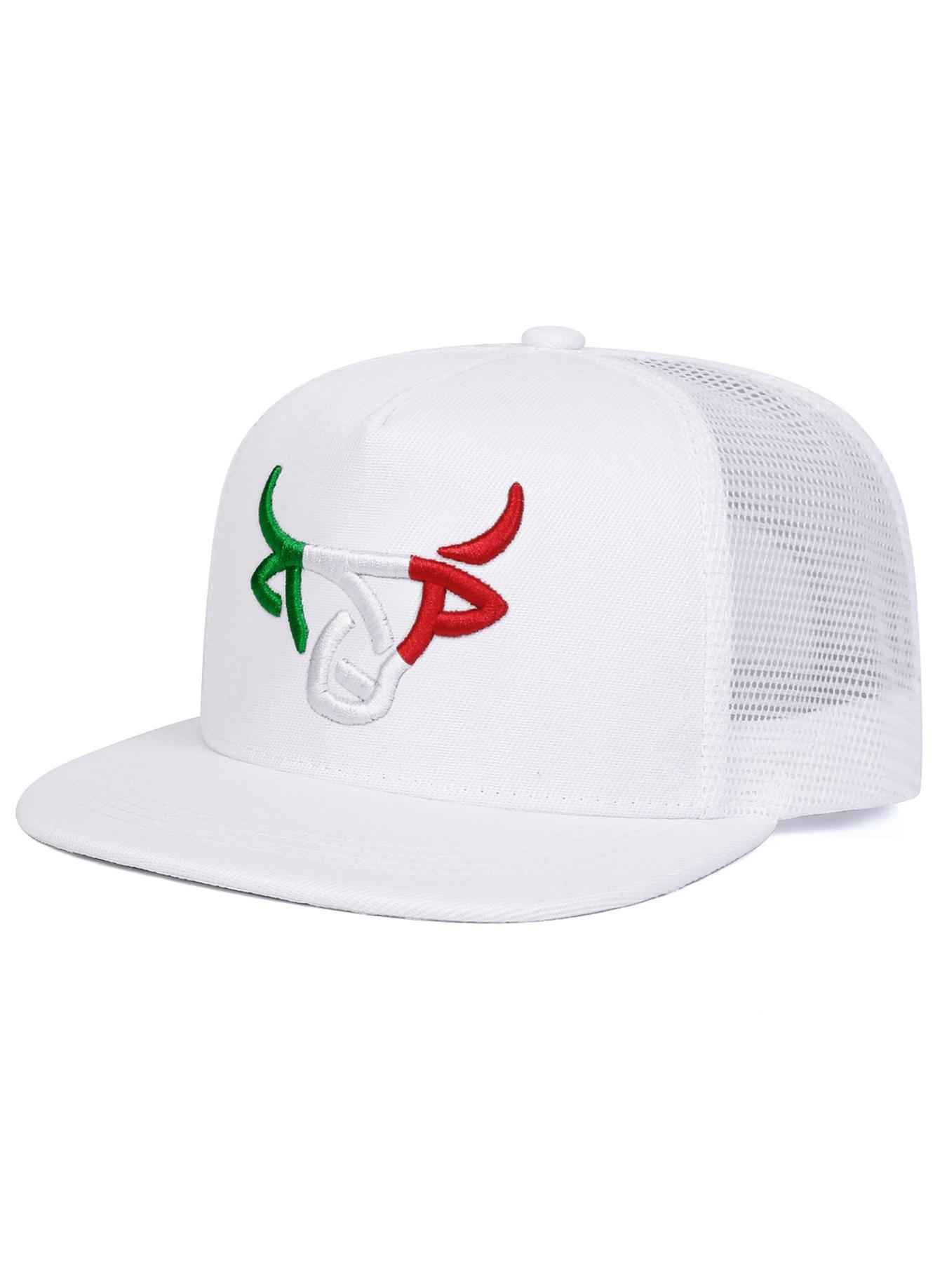 Unisex Geometric Baseball Cap, Graphic Trucker Hat, Adjustable Sun Protection Hat, Casual Fitted Outdoor Travel Beach Vacation Headwear for Men Women, Animal Print Snapback