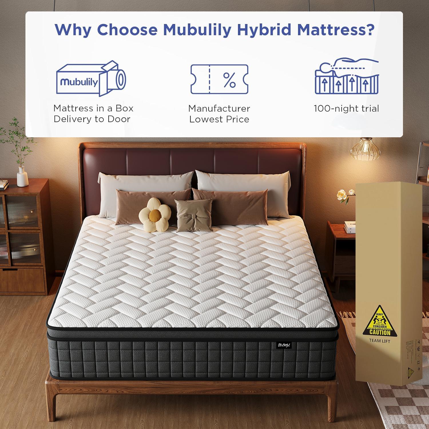 【EVLWZL】8/10/12/14 inch Twin, Full, Queen, King Boxed Memory Foam Mattress Medium Firm Soft & Comfortable sweet night hybrid bed modern Mattress Bedroom Comfy Aesthetic Design queen size mattress