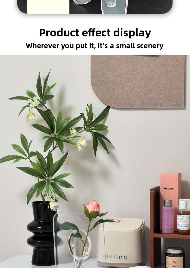 Creative vase, hydroponic flower arrangement container, acrylic creative design, office desk decoration ornament, butterfly photo frame vase, collectible decoration