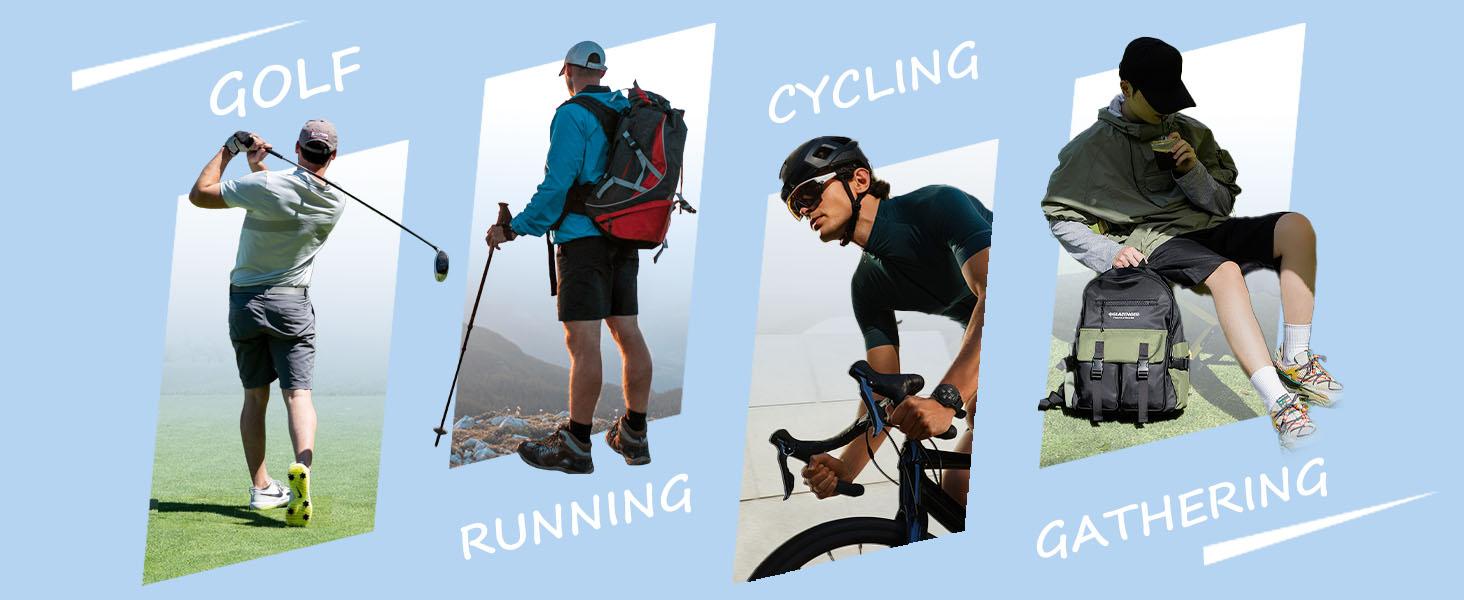 MAELREG Golf Shorts Men 7/9inch Quick Dry Stretch Waist Moisture Wicking Water-Repellent Flat Front Flex Mens Shorts sweatpants men Tropical SpringStatements