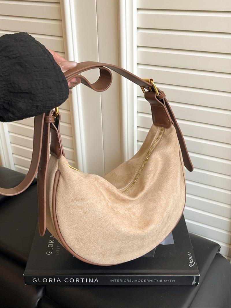 Women's Fashionable Solid Color Shoulder Bag, Casual Versatile Crossbody Bag for Daily Used, Trendy All-match Commuter Bag, Cross Body Bags