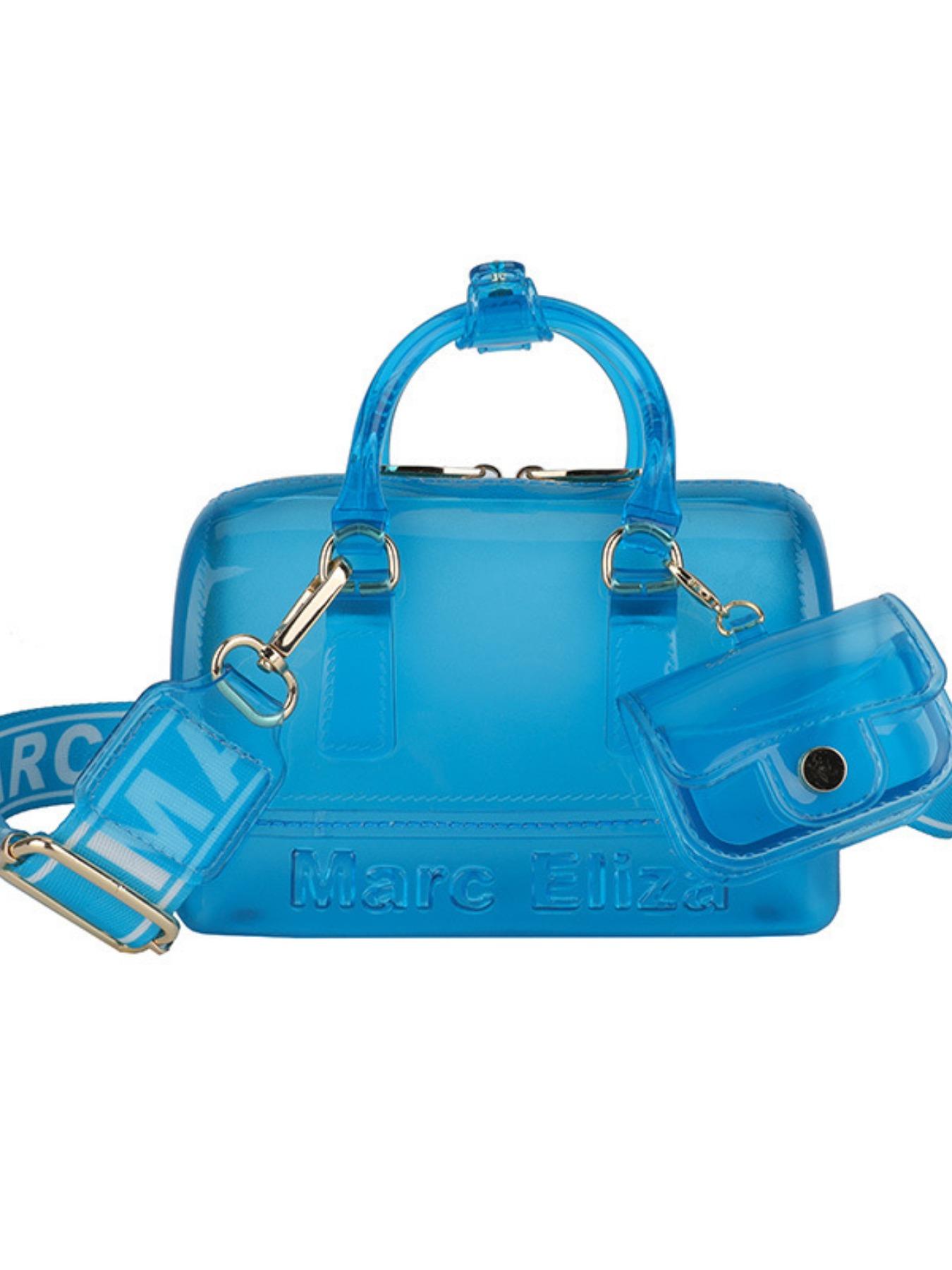 Fashionable 2026 Summer New PVC Transparent Jelly Handbag, Women's Mini Crossbody Bag with Earphone Pouch, Multiple Colors Available, Ideal for Students