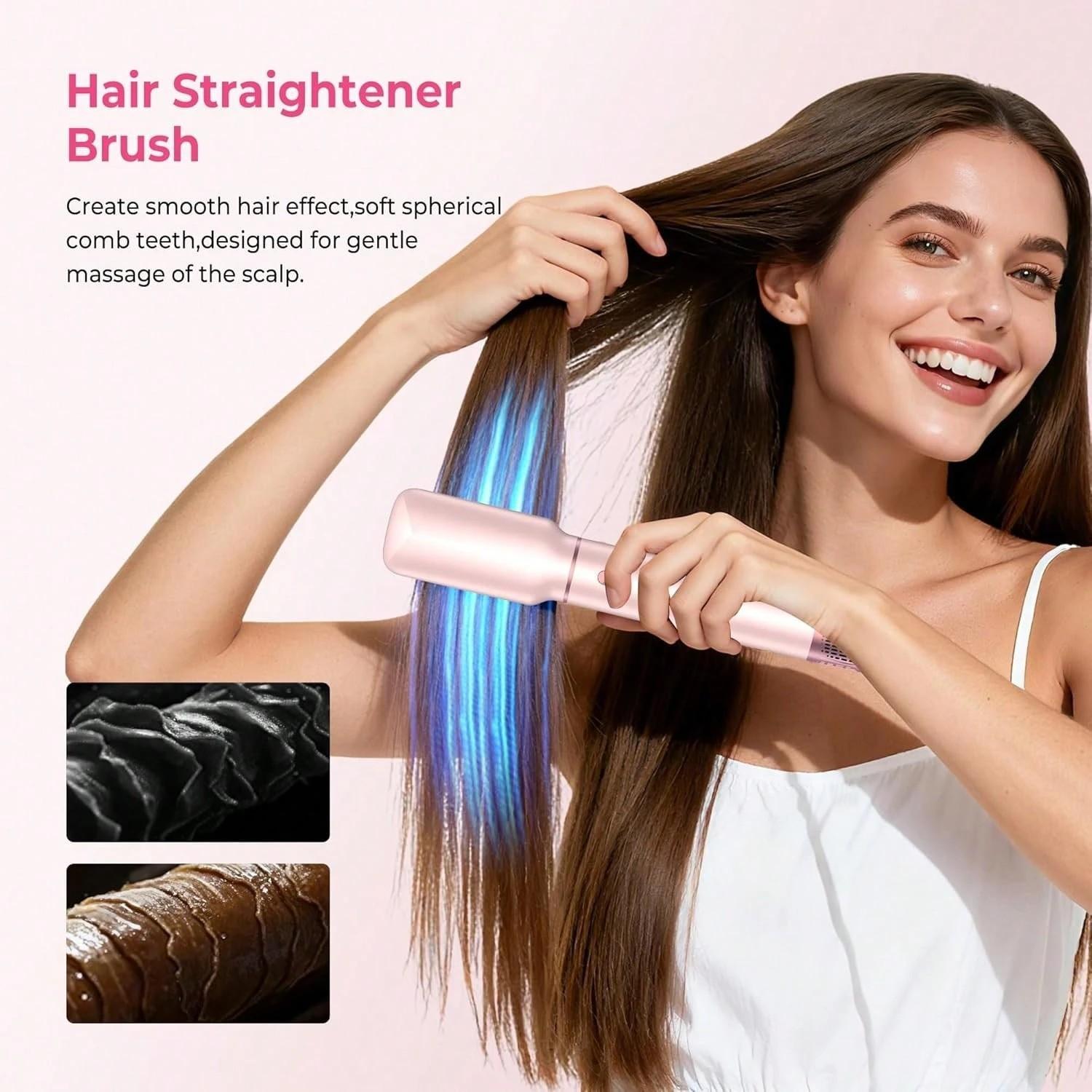 5 in 1 Hair Styler Pro, Left&Right Magic Hair Curler, Heated Curler, 3 Wind Speed and Temperature, Multi-Styler 5 in One for Drying Curling Straightening,Hair Styling