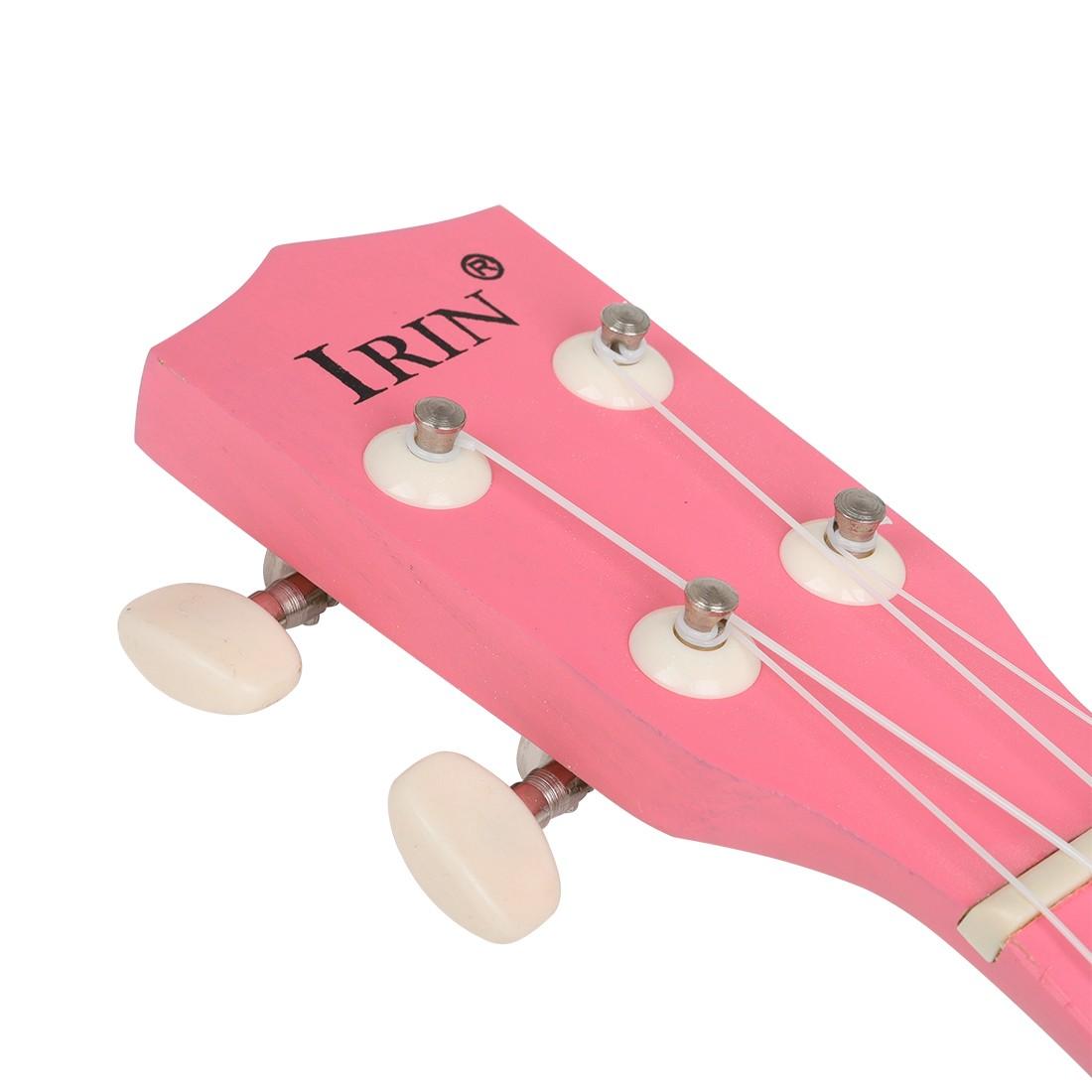 Cute Style 21 Inch Ukulele Hawaiian Girl Soprano Ukulele with Colorful Design for Beginner Practice and Summer Music Playing