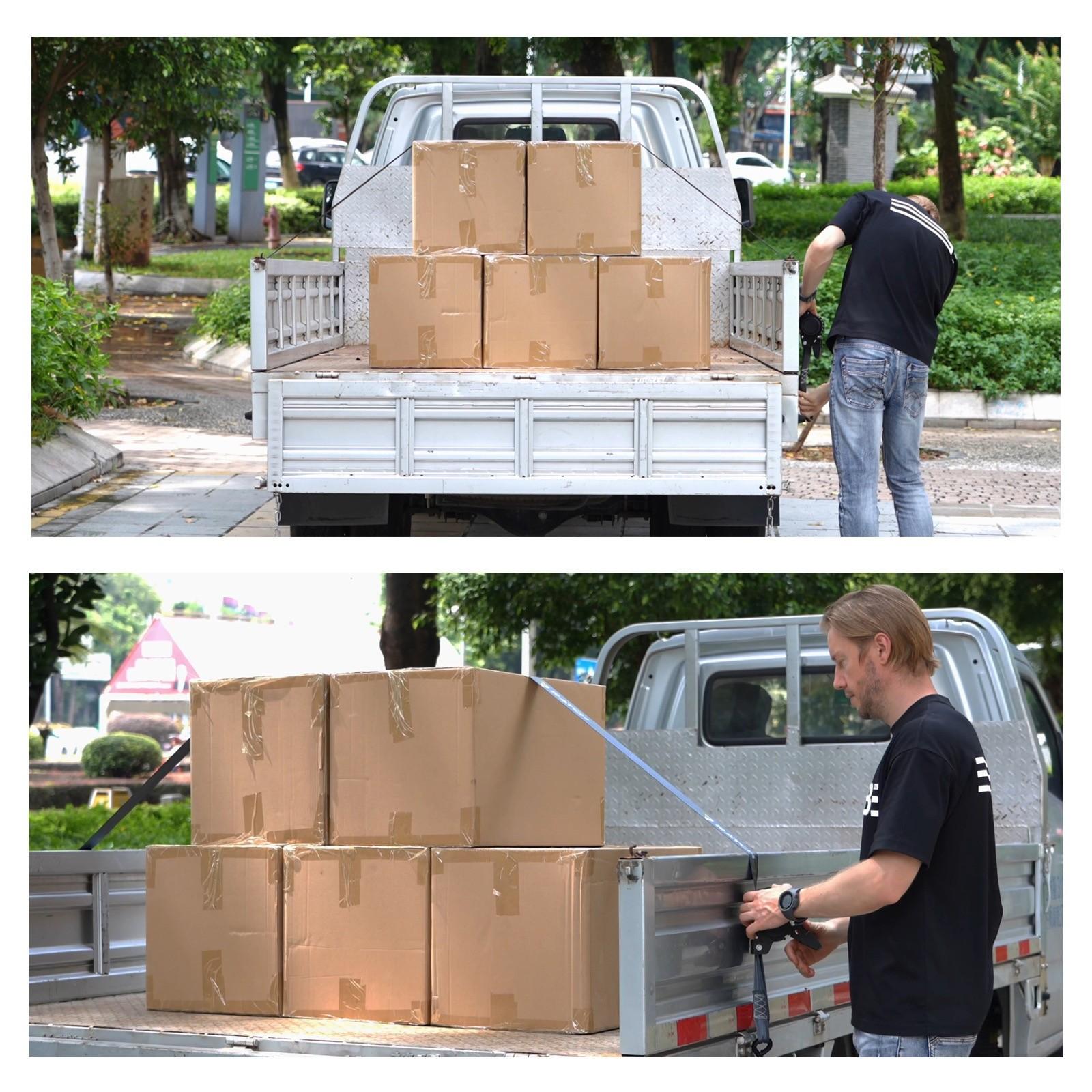 New Automatic Retrieval Tightening Strap, Heavy Duty Durable Polyester Binding for Motorcycles, Pickup Trucks, and Boats, Easy Use for Secure Transport