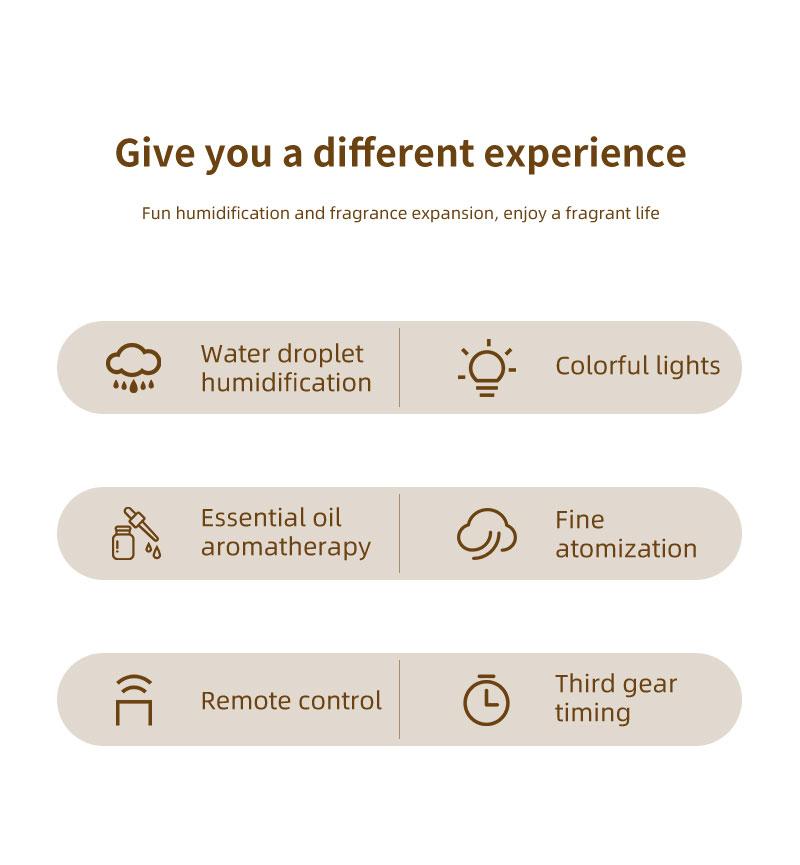 mechanical jellyfish aromatherapy machine household rotating raindrop humidifier desktop colorful atmosphere light diffuser Aromatic Multifunction