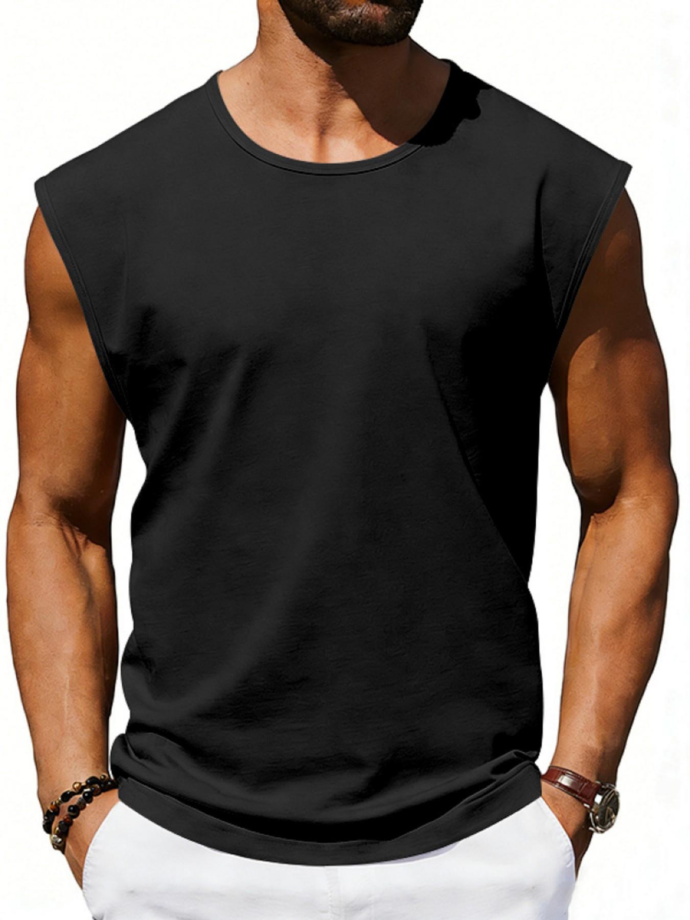 Cross-Border Summer Loose Fit Quick-Dry Breathable Sports Trendy Gym Sleeveless Tank Top for Men, Comfortable and Stylish Workout Wear