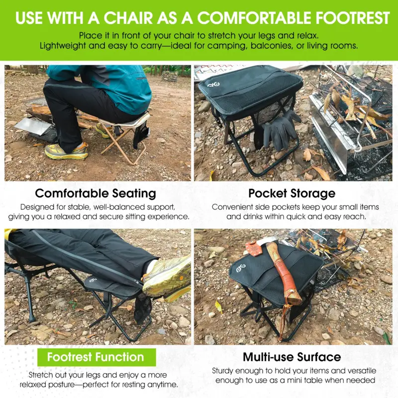 Outdoor backpack folding stool pen case stool portable simple camping equipment shoulder bag stool sports folding chair handbag