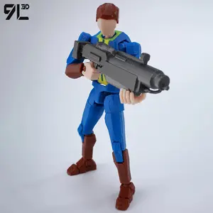 ​9L3D Wasteland Fallout Nate Blue Suit Figures LUCKY13 T13 Articulate Movable Titan13 3D Printed Dummy13 Anime Model Toys