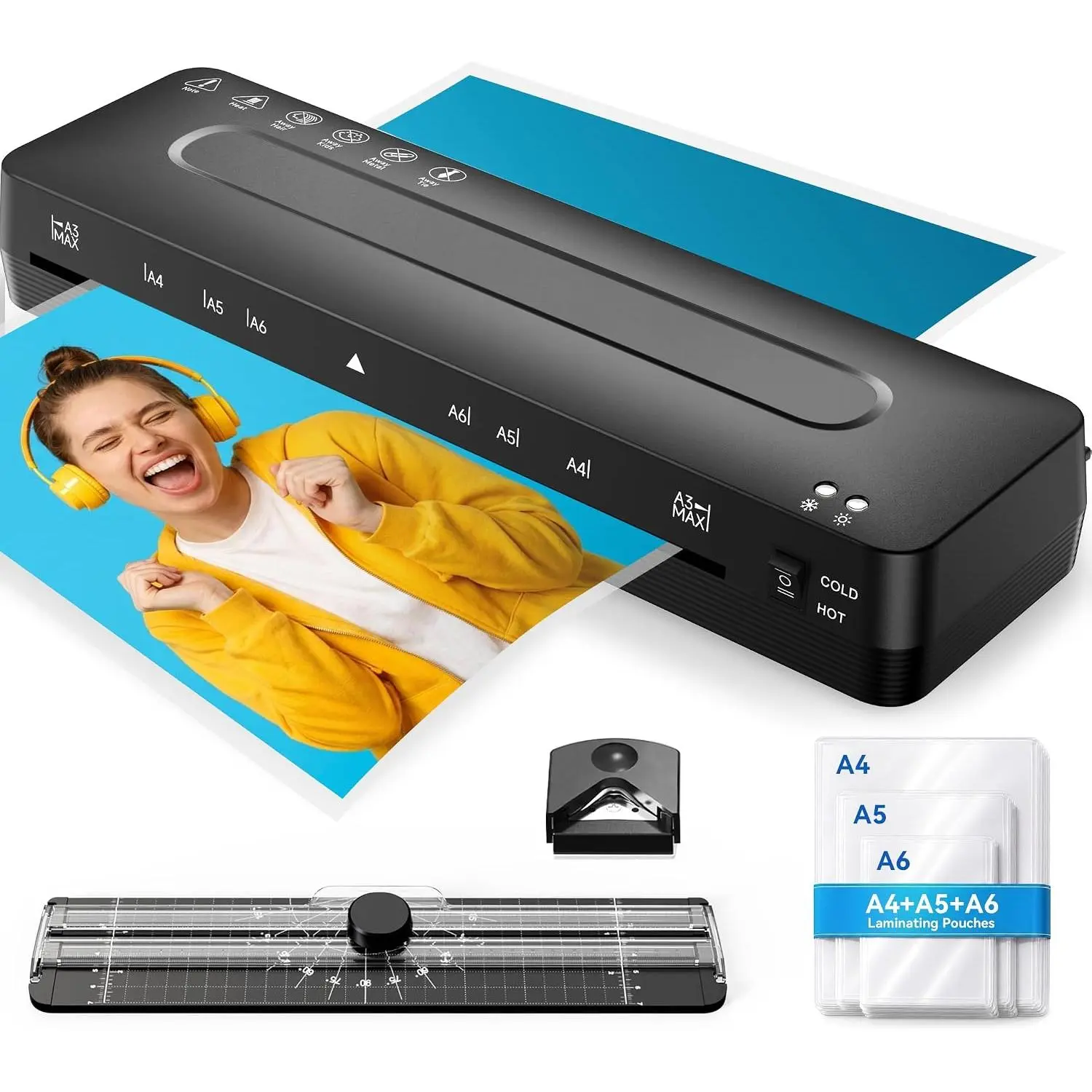 Laminator Machine 11x17- Thermal Cold Laminator 13 Inch