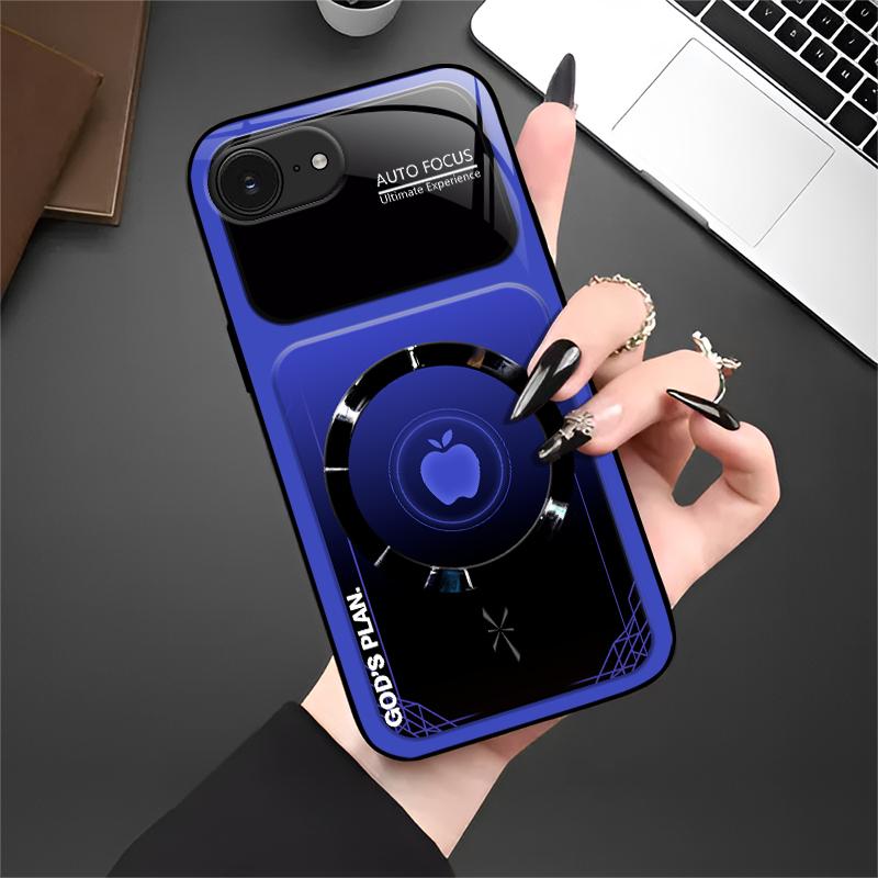 “God’s Plan” MagSafe phone case — neon cyberpunk faith magnetic cover for iPhone 16e — 975