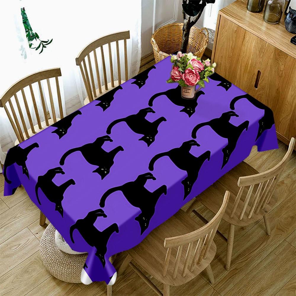 1 pc Cat Pattern Print Tablecloth, Washable Tablecloth, Perfect for Picnic, Camping, Wedding, Birthday Party, Restaurant, Buffet