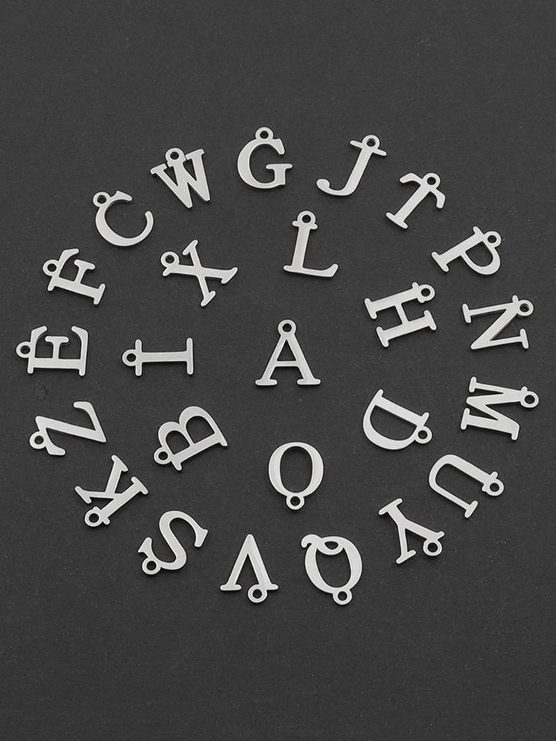 Letter & Heart Charm Necklace for Women, Classic Jewelry for Girls Gift, Fashion Jewelry for Party, Daily Clothing Decor, Exquisite Chain Jewelry for Gift