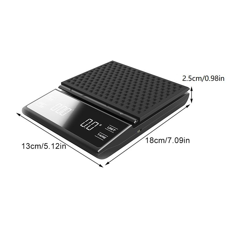 0.1g/3kg Of Accuracy Coffee Scale With Timer Digital Food Scale Weight Grams And Oz For Pour Over Coffee Espresso, Drip Coffee Baking Cooking