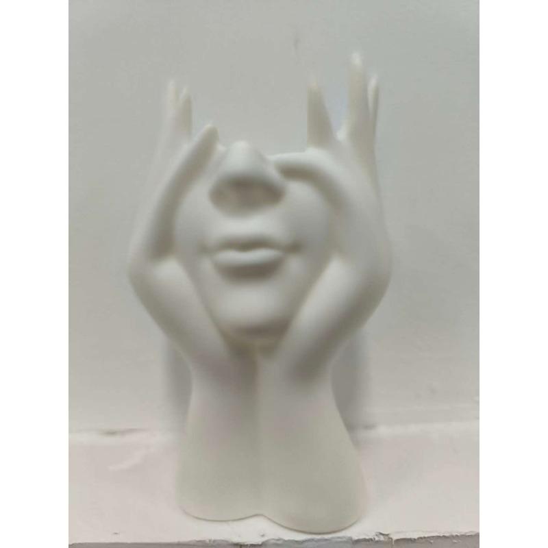 Creative Face & Hand Cosmetic Holder, Stylish Plastic Desk Organizer for Makeup Brushes, Pens and Small Accessories