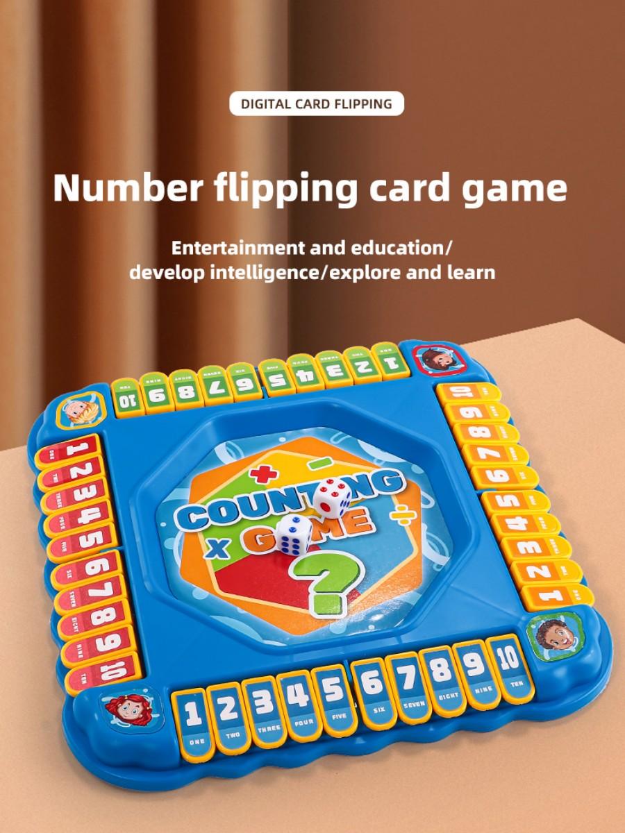 Educational Math Board Game, Table Math Game, Fun Number Calculation Game, Cartoon Design, Dice and Chess Pieces, Parent-Child Interaction Toy, Early Learning Tool, Birthday Party Gift, Math Learning Tools