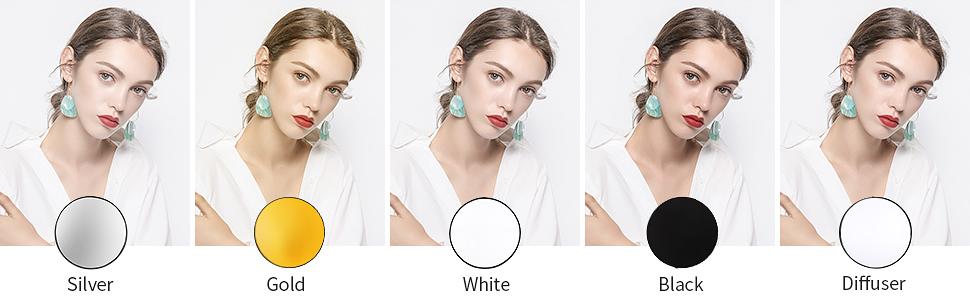 Umbrella Photography Lighting Kit,Soft Light Box Soft Umbrella Plus Five-In-One Reflector Set, Reflective Umbrella Lights Photography Kit for Portrait Studio Video Recording, Filming, Podcast