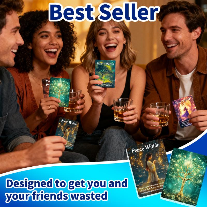 Mystic Forest Oracle Cards  New 50-Card Creative Board Game for Gatherings, Parties, and Multiplayer Divination and Fortune-telling