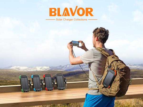 BLAVOR Solar Charger Power Bank, Portable Wireless Charger with 20W Fast Charging, USB-C Function, Dual Flashlight for Camping BLAVOR Solar Charger Power Bank, Portable Wireless Charger with 20W Fast Charging, USB-C Function, Dual Flashlight for Camping