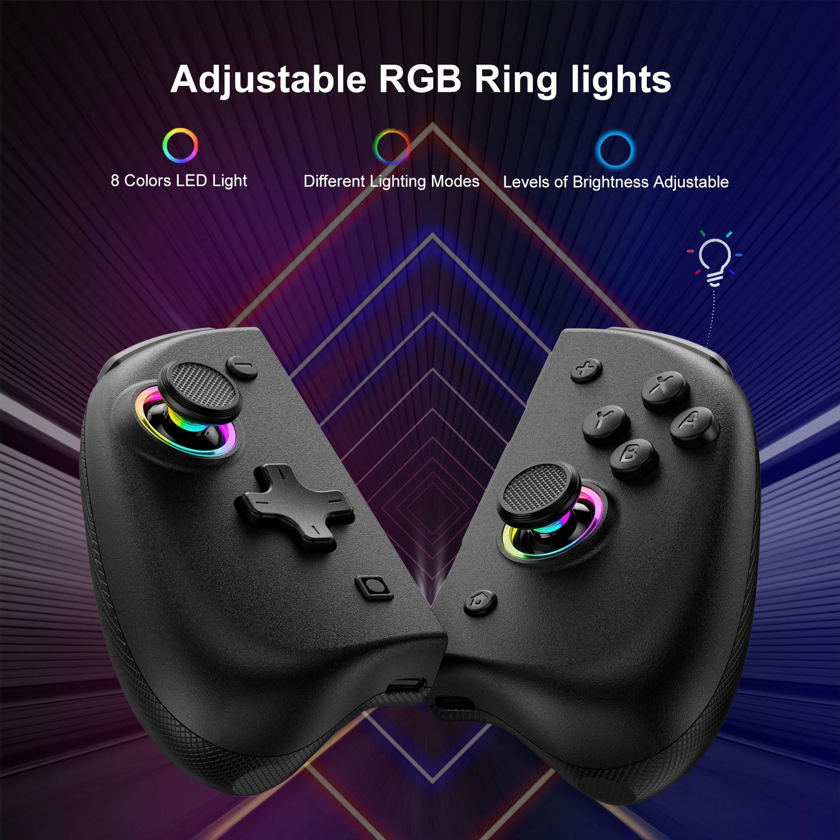 Wireless Bluetooth Controller For Nintendo Switch & OLED & Lite Gamepad Control Game Pad Command Mando Accessories Gaming Hall effect joystick RGB light macro six axis motion Kit