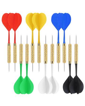 Magnetic Darts - 24 Count Plastic Wing Replacement Darts with Durable Safe Tips for Magnet Dartboard, Outdoor Games Toy for Kids