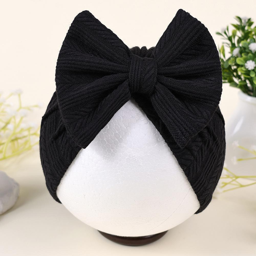 Super Soft Solid Color Bow Baby Beanie, Warm & Breathable Newborn Hat, Cute Stretch Fit for All Seasons, Best