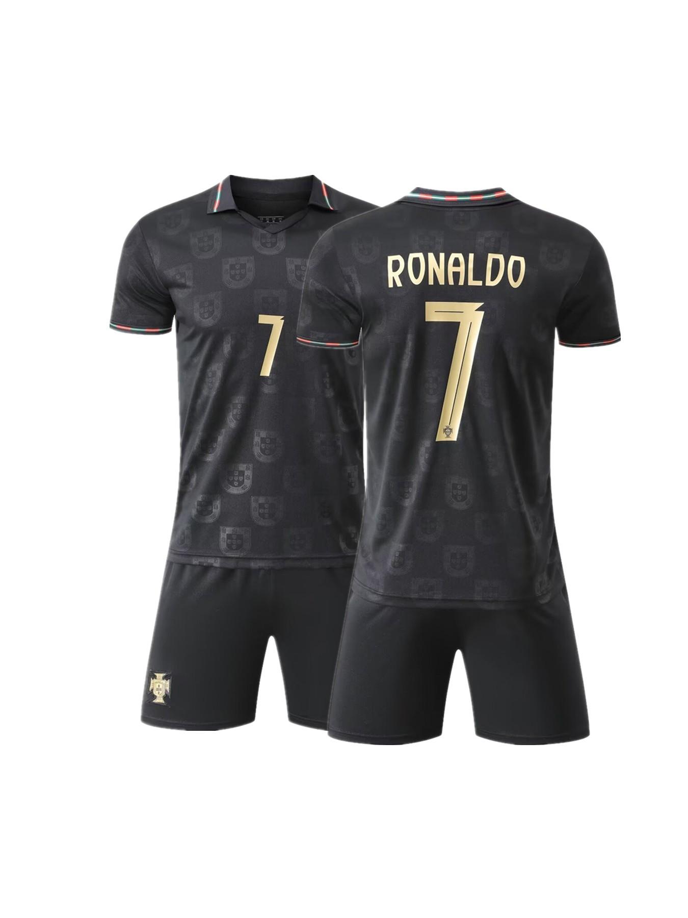 New Football Jersey Set, Champions League Portugal Fan Gear, Men's Sports, Short Sleeve Shirt and Shorts, Training and Match Wear