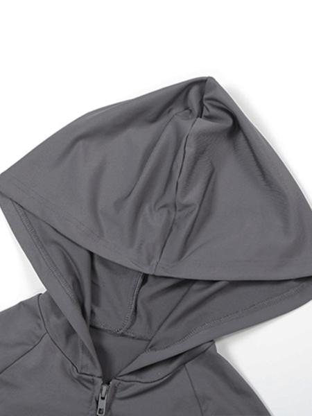 Women's Fall Fashion Hooded Letter Print Zipper Skinny Sports Pants Set, Sweatsuit Outfits, Casual Long Leggings, Slim Fit, Trendy