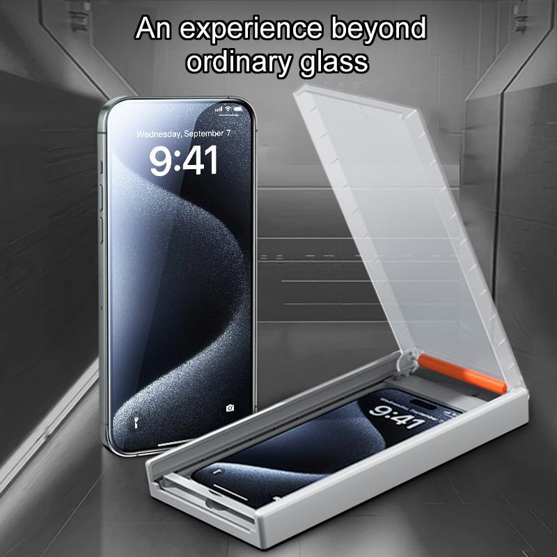 FUNCAT  【3PCS】Screen Protector Cabin; Dusk-free application,No bubble Superior protection For iphone 17/16/15/14/13/12 【3pcs A+ Reusable Cabin】 (High Definition/Anti-Spy)