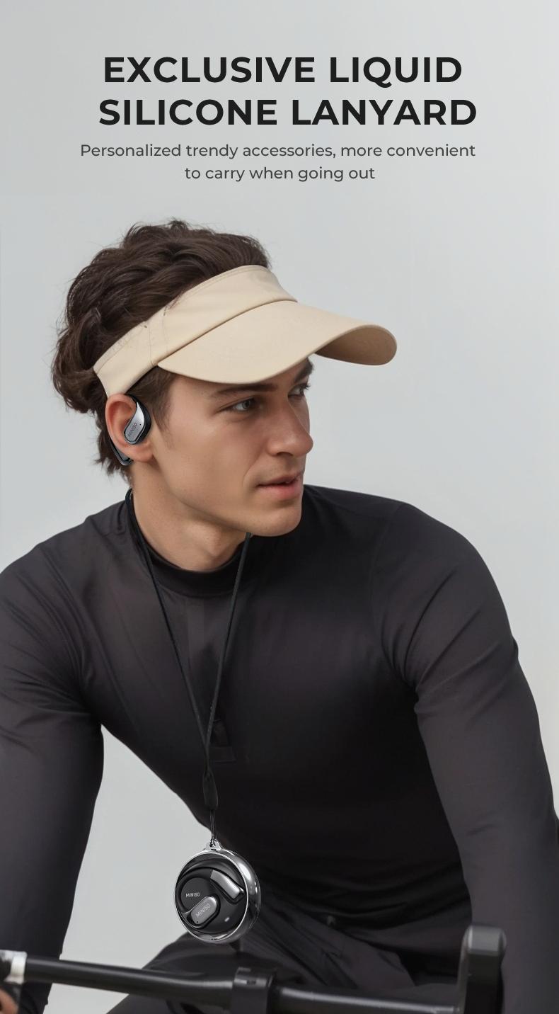 MINISO MS152 True Wireless Open Ear Headphones Bluetooth 5.4 HIFI Stereo Earbuds Noise Canceling Sports Earphones IPX5 Waterproof With microphone