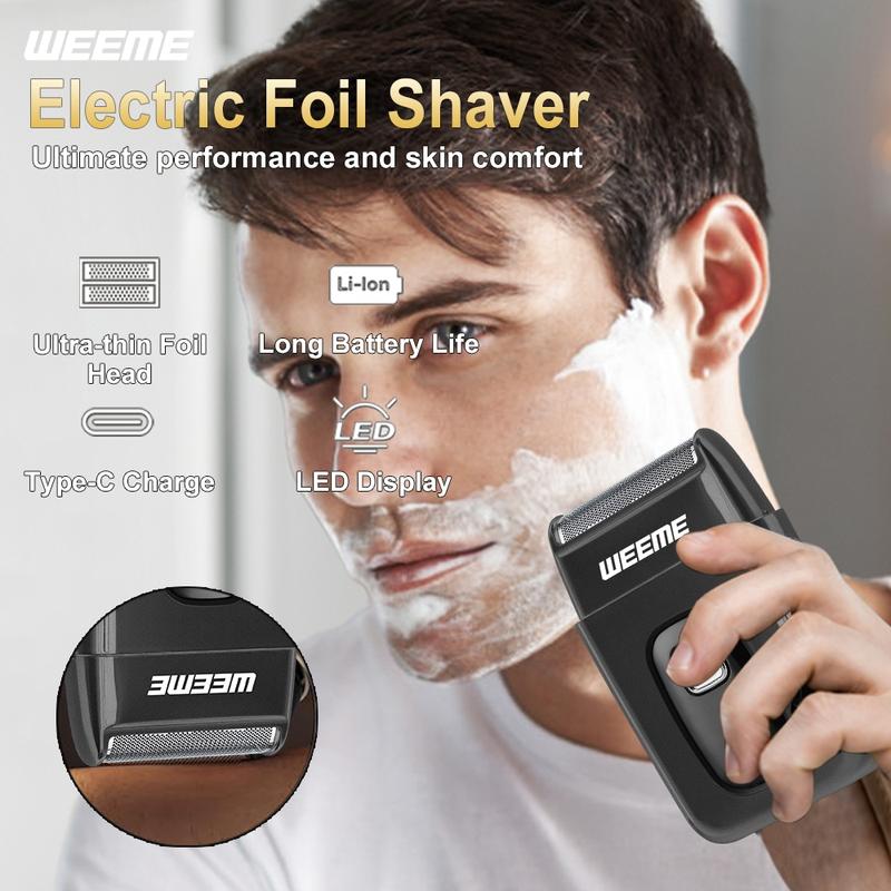 Professional Men's Grooming Kit, Electric Shaver Set with Trimmer, Nose Hair Clipper, Razor, Comb Attachments, Ideal Gift for Him