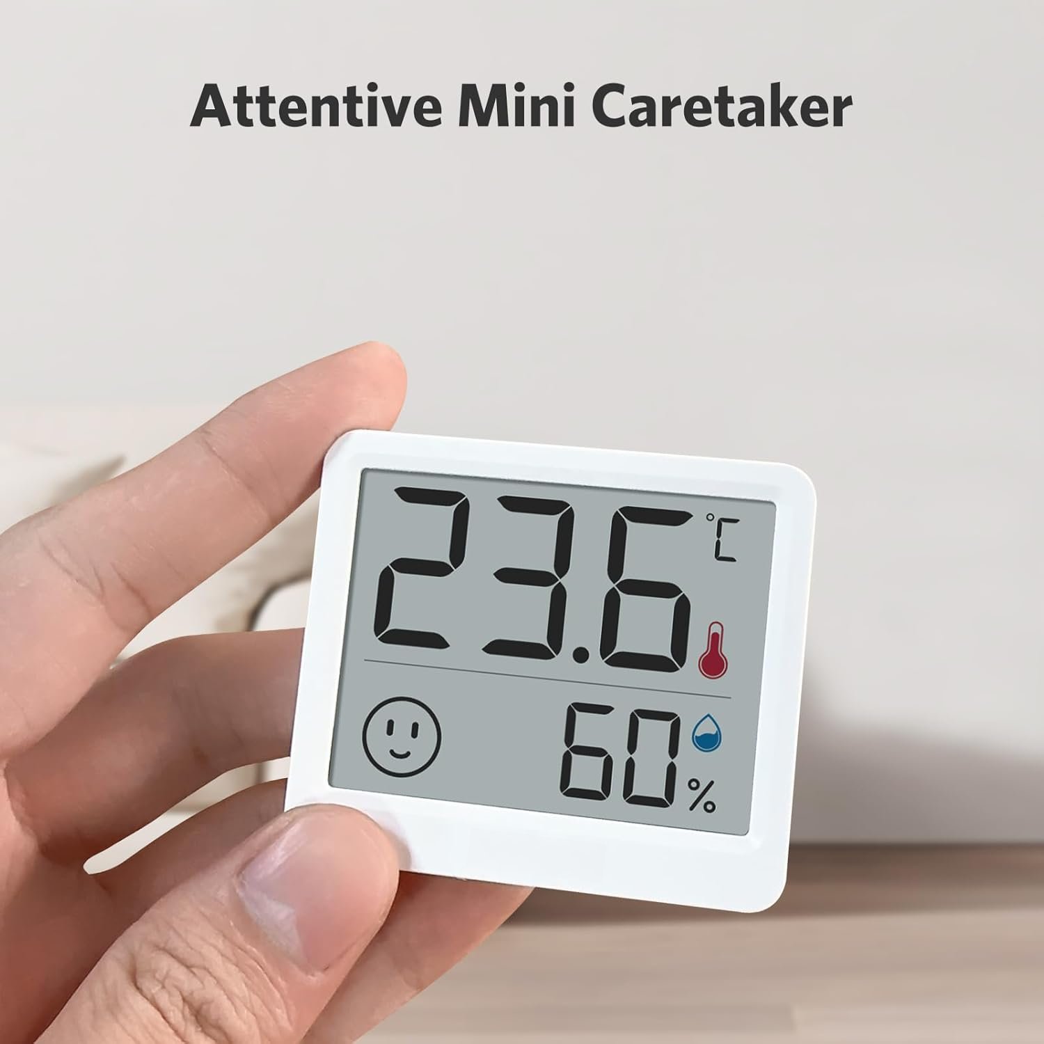 Mini Digital Hygrometer Indoor Thermometer with Temperature and Humidity  for Bedroom, Reptile , Guitar Case, Greenhouse and Cellar Closet, Fahrenheit or  Celsius