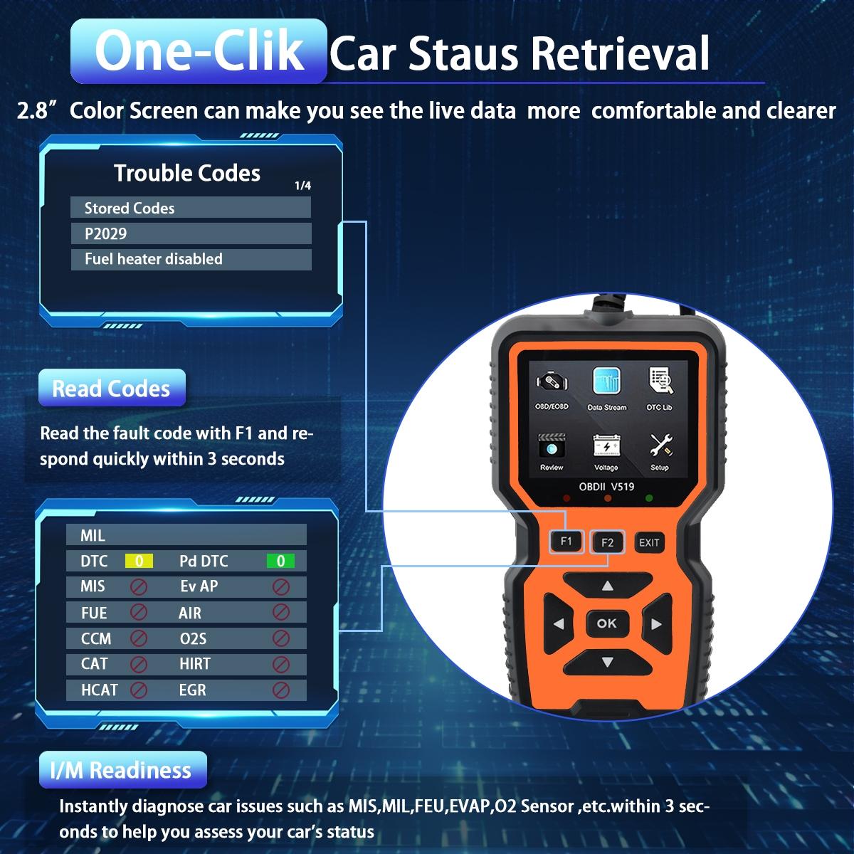 Car diagnostic tool voltage tester