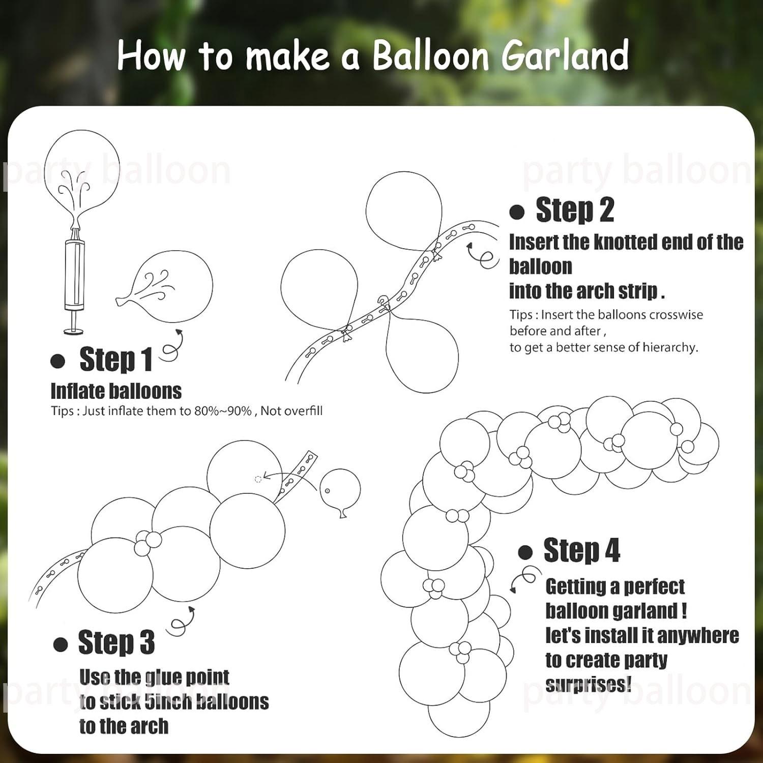 134pcs Tropical Jungle Animal Birthday Party Balloon Decor Set, Giraffe Lion Elephant Balloons, Zebra Pattern Latex Balloons, Outdoor Events