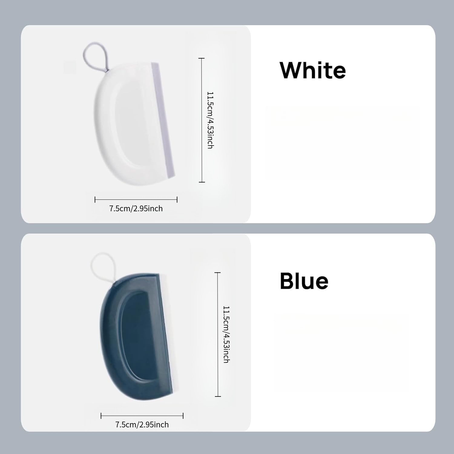 2-Pack Small Squeegee Set, Scratch-Free Cleaning Tool for Shower Glass Doors, Mirrors, Tiles, Countertops, Kitchen, Car, RV Bathroom, Blue