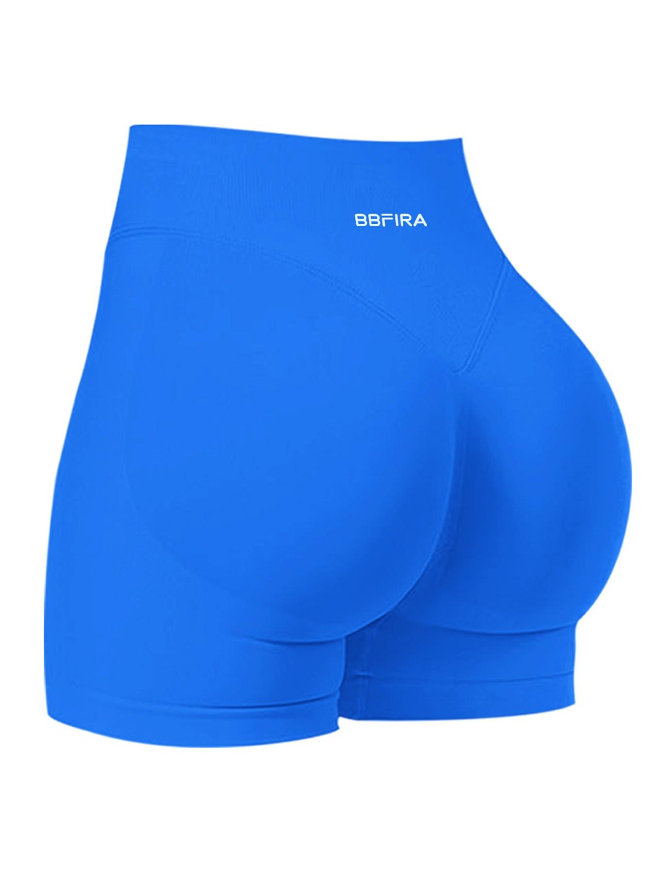 BBFIRA Women's Seamless Knit Breathable Anti-Perspiration High-Stretch Slim-Fit Sports Shorts Outdoor Running Cycling Shorts Fitness Shorts Butt-Lifting Yoga Pants for Women High-Waisted Breathable Knit Sports Shorts