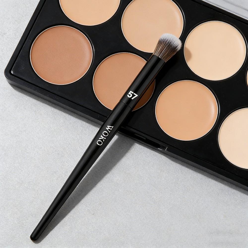 57 Round Head Concealer Makeup Brush, Face Concealer Liquid Blending Brush, Circular Buffing Motions, Blend and Cover Imperfections