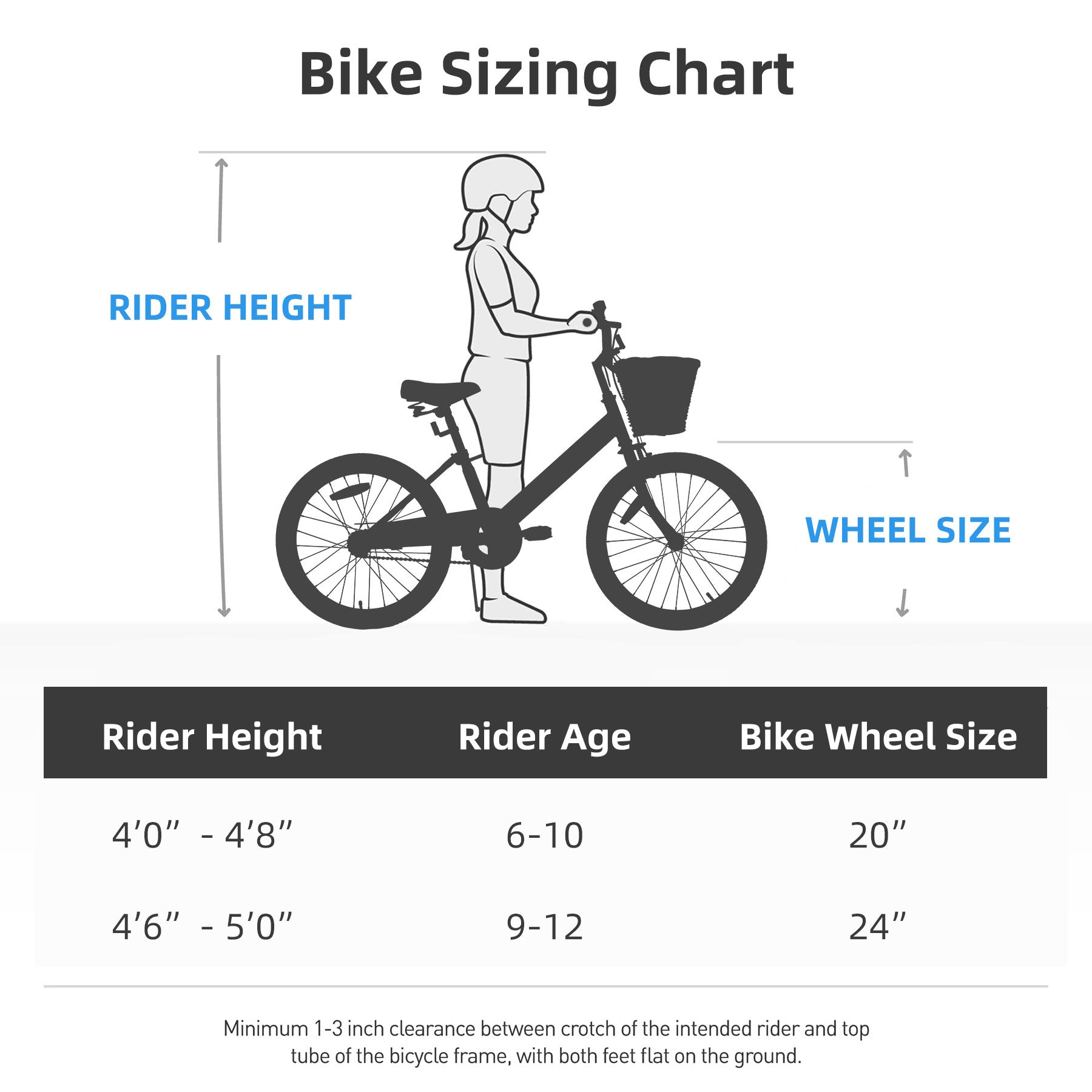 JOYSTAR ON SALE 12-24 inch Kids Bike Basket Training Wheels 2-12+years Old Girls & Boys (Green, Beige & Pink)