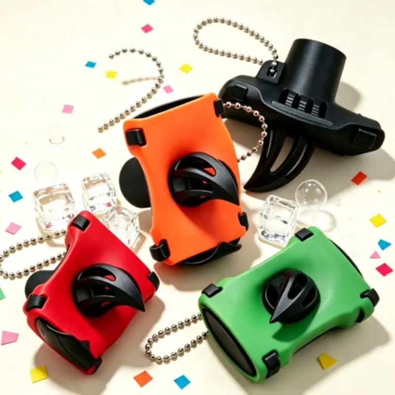 4pc Shotgun Tool Keychain, Portable Beer Can Opener, Convenient Hole Puncher, Essential Camping Gear, Durable Design