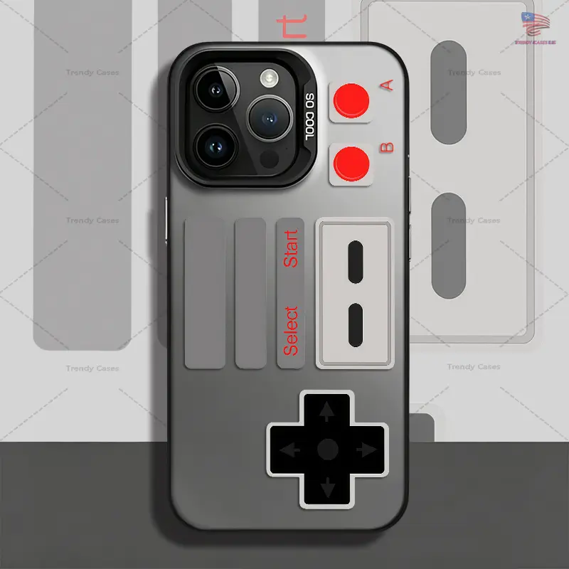 Retro Game Controller Buttons Art Phone Case for iPhone 17 AIR 17 PRO 16 PRO 15  PRO MAX  14 PLUS 13 PRO 12 11 PRO XS MAX X XR Samsung Galaxy S25 Ultra S24 S23 S22 Plus  series(anti-drop hard shell) shockproof mobilephone protective cover