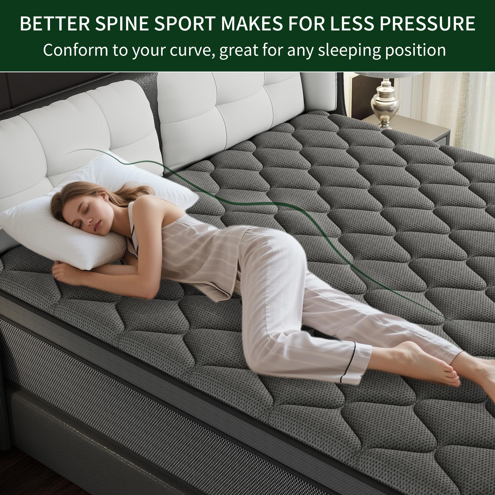 BOMASS 12-14 Inch Hybrid Mattress Twin Full Queen King Size Memory Foam InnerSpring Black Gray Mattresses Durable Medium Firm Soft Bed In A Box