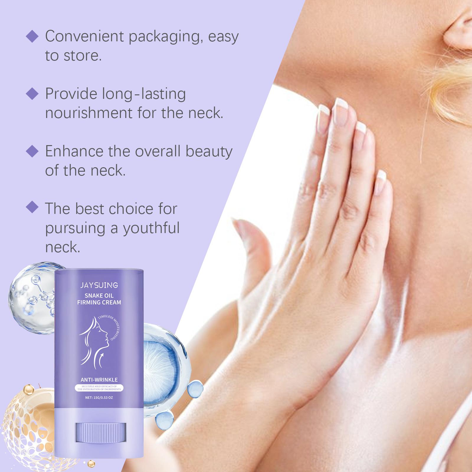 Neck Care Essence Stick 15g, Gentle Moisturizing Hydrating Firming Softening Neck Contour Daily Skincare, Nourishing Skin Maintenance