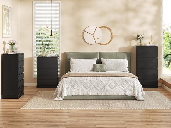 Hasuit White Tall Dresser for Bedroom, 59.6'' High 8 Drawer Dresser, Modern Chest of Drawers Storage Organizer for Closet, Taller Clothes Storage Tower with Ample Storage Space