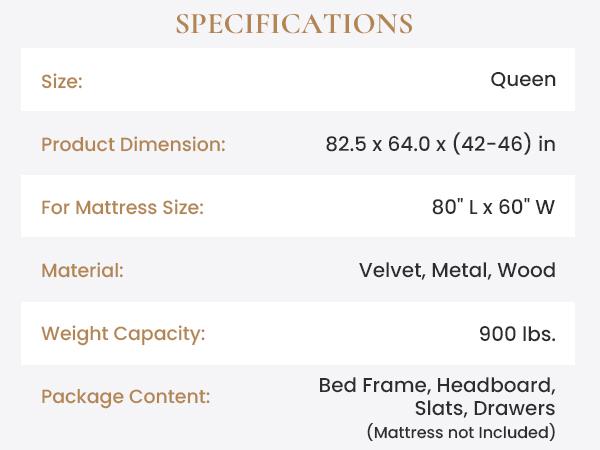 SHA CERLIN Full/Queen/King Size Storage Bed Frame with Adjustable Vertical Channel Tufted Headboard - Velvet Upholstered Platform Bed with 4 Drawers, Wooden Slats & No Box Spring Needed (White/Black/Grey) 【Frame Only No Mattress】